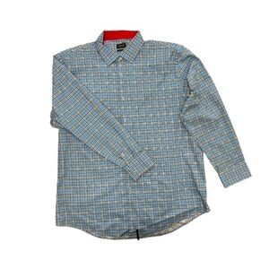 Buffalo David Bitton Long Sleeve Button Down Shirt Red White Blue Plaid Sz XL